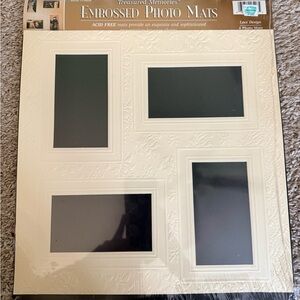 Embossed Photo Mats - Cream